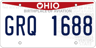 OH license plate GRQ1688