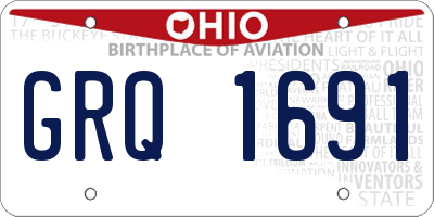 OH license plate GRQ1691