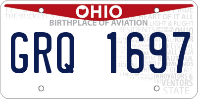 OH license plate GRQ1697