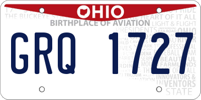 OH license plate GRQ1727