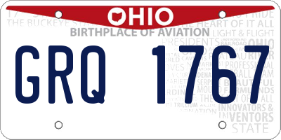 OH license plate GRQ1767