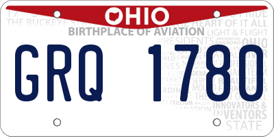 OH license plate GRQ1780