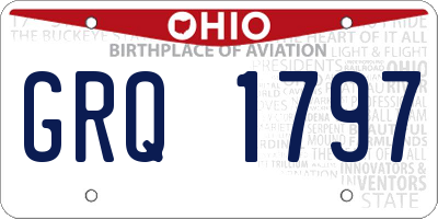 OH license plate GRQ1797