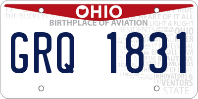 OH license plate GRQ1831