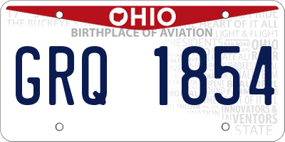 OH license plate GRQ1854