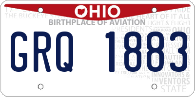 OH license plate GRQ1883