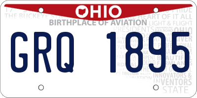 OH license plate GRQ1895
