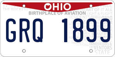 OH license plate GRQ1899