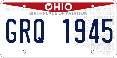 OH license plate GRQ1945