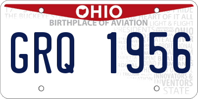 OH license plate GRQ1956