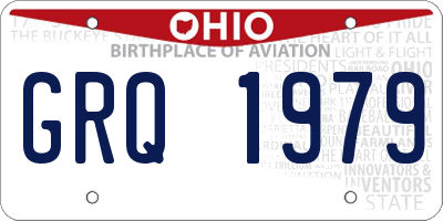 OH license plate GRQ1979