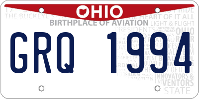 OH license plate GRQ1994