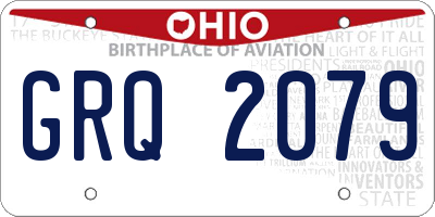 OH license plate GRQ2079