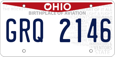 OH license plate GRQ2146