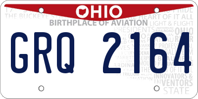 OH license plate GRQ2164