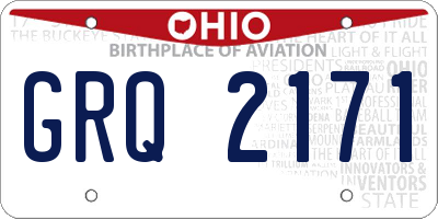 OH license plate GRQ2171