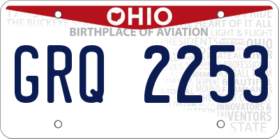 OH license plate GRQ2253