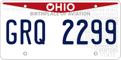 OH license plate GRQ2299