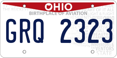 OH license plate GRQ2323