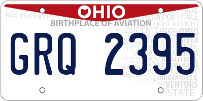 OH license plate GRQ2395