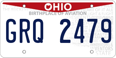 OH license plate GRQ2479