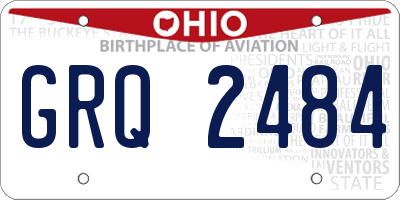 OH license plate GRQ2484