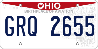 OH license plate GRQ2655