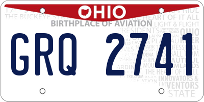 OH license plate GRQ2741