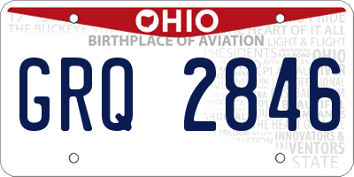 OH license plate GRQ2846