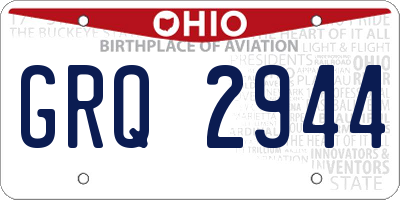 OH license plate GRQ2944