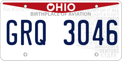 OH license plate GRQ3046