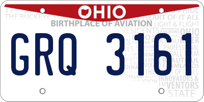 OH license plate GRQ3161