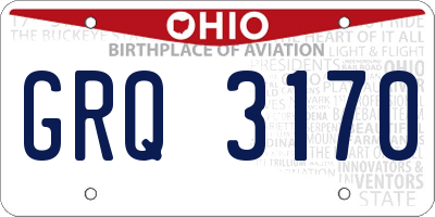OH license plate GRQ3170