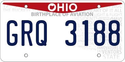 OH license plate GRQ3188