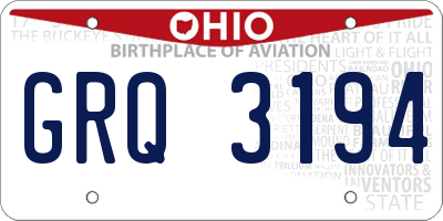OH license plate GRQ3194