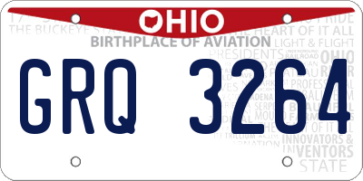 OH license plate GRQ3264
