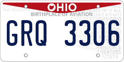 OH license plate GRQ3306