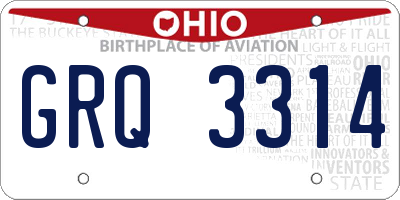 OH license plate GRQ3314