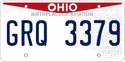 OH license plate GRQ3379