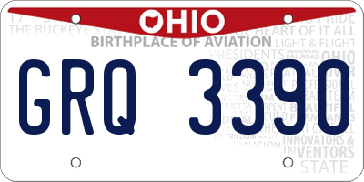 OH license plate GRQ3390