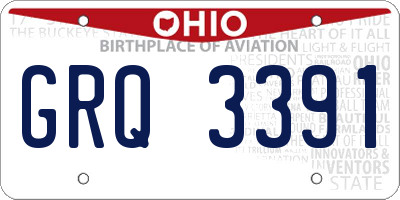 OH license plate GRQ3391