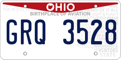 OH license plate GRQ3528