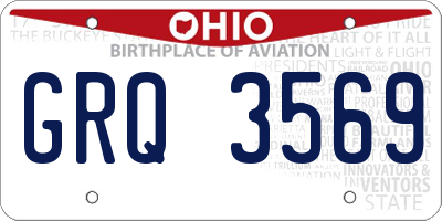 OH license plate GRQ3569