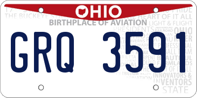 OH license plate GRQ3591