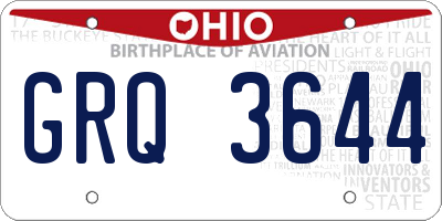 OH license plate GRQ3644