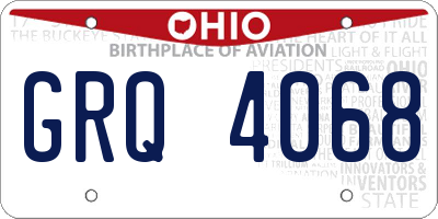 OH license plate GRQ4068