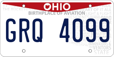 OH license plate GRQ4099