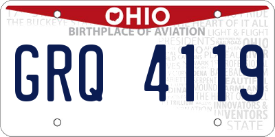 OH license plate GRQ4119