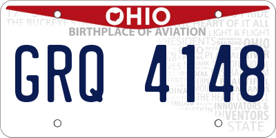 OH license plate GRQ4148