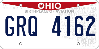 OH license plate GRQ4162